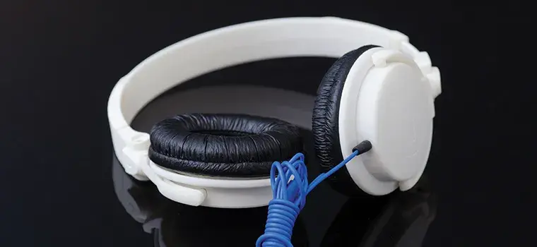 3D Systems ProJet 3600 플라스틱 헤드폰 케이스 3D 프린트 원형