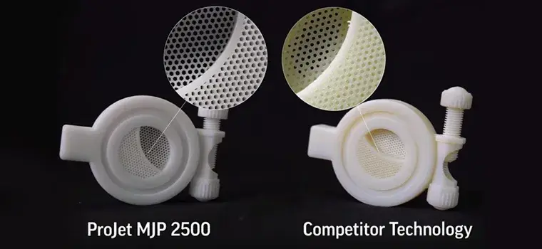 ProJet MJP 2500 시리즈 정밀도