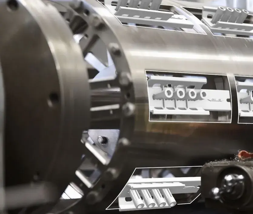 3D로 프린트한 SLS 기계 부품