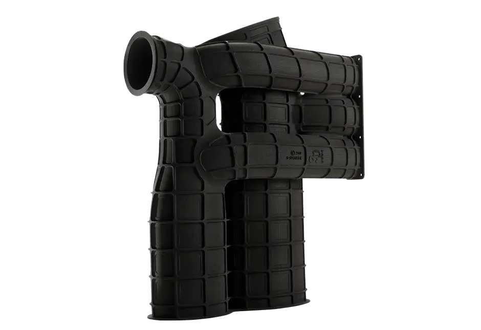 나일론 소재로 3D 프린트된 항공우주용 검은색 덕트