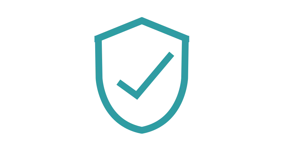 실드 내부에 체크 표시가 있는 그림 