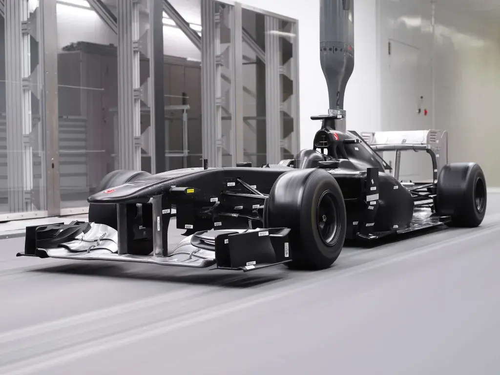 SLA 부품을 사용한 Sauber Engineering 풍동 모델 테스트