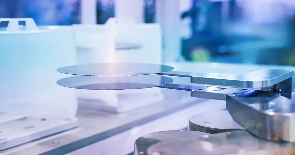 플랫폼 위에 놓인 웨이퍼 테이블