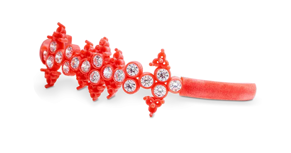 VisiJet Wax Jewel Red(MJP) 원석 팔찌 