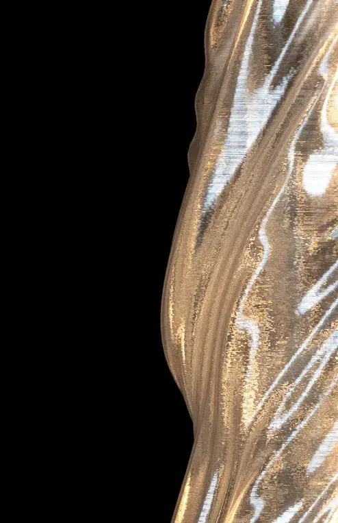 Slicelab이 디자인하고 EXT 1270 Titan Pellet 프린터에서 PETG 펠릿으로 3D 프린트한 조명.