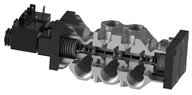 Cross-section of a brake system