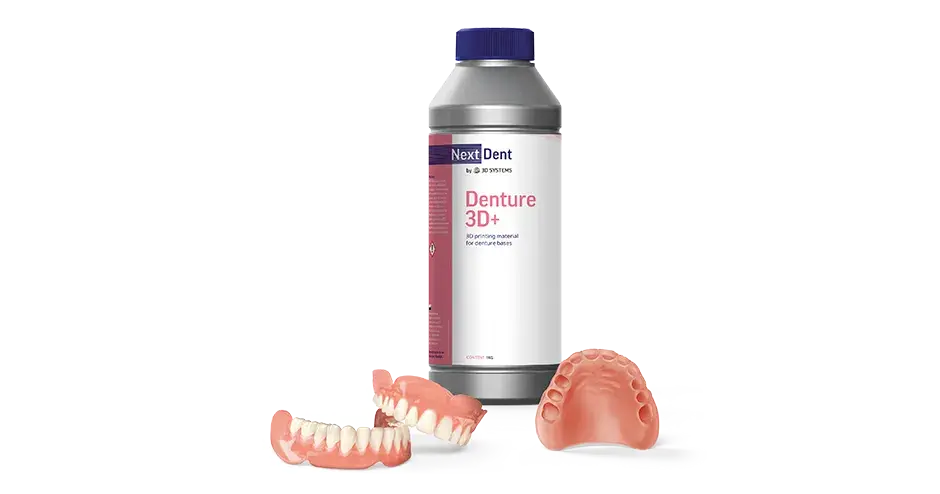 치과 응용 분야에서 사용하는 3D Systems NextDent Denture 3D+ 소재
